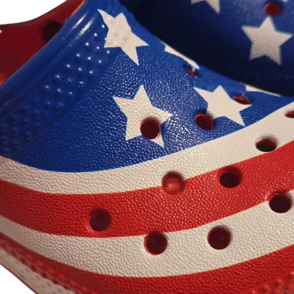 Crocs Classic Clogs American Flag Patriotic size C5 C-5 Toddler / Baby NWT